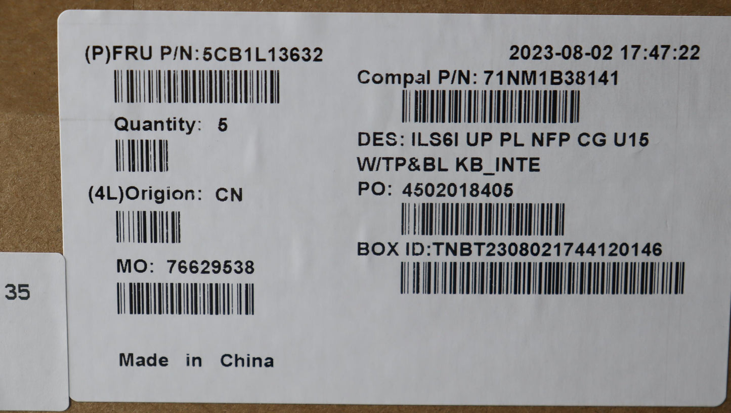Lenovo Cover Upcase_Euroeng C82Xf Nfp - 5CB1L13632