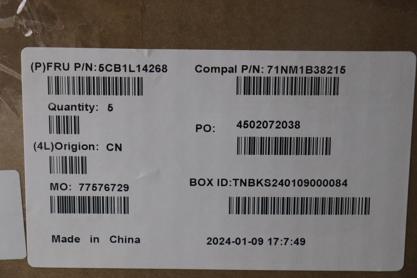 Lenovo Cover Uppercase_Spa C82Xf Fp A - 5CB1L14268