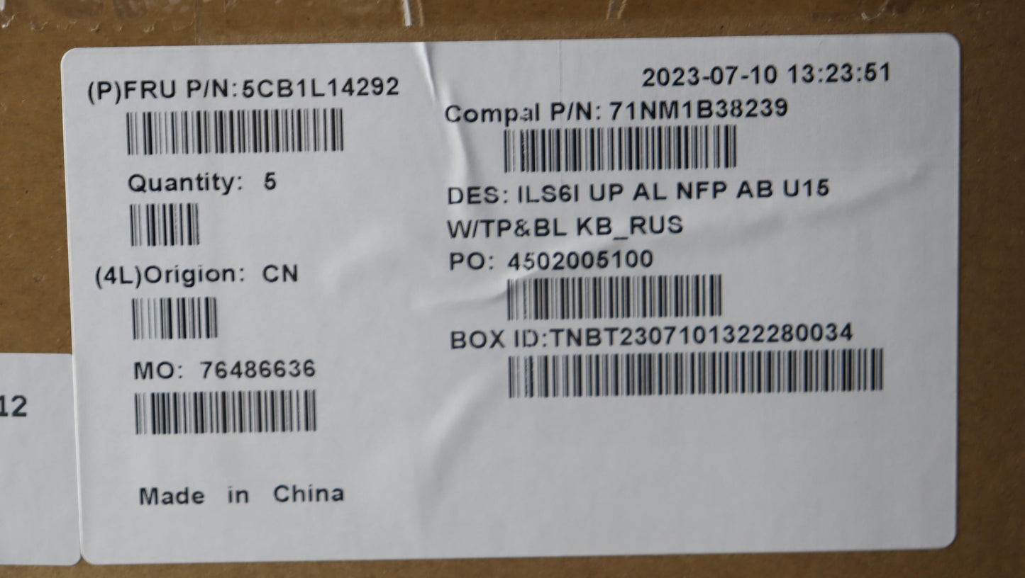 Lenovo Cover Uppercase_Rus C82Xf Nfp - 5CB1L14292