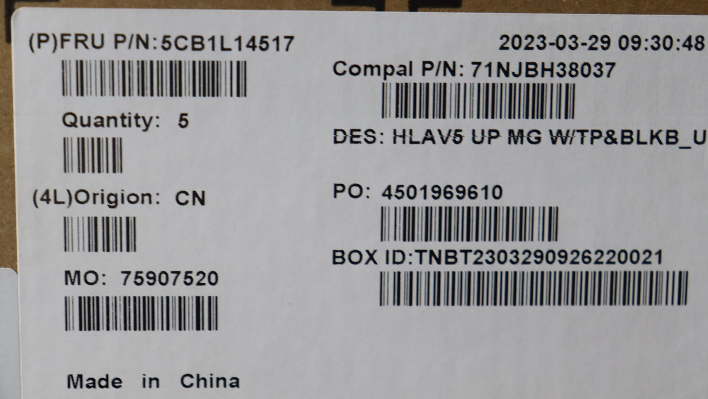 Lenovo Cover Upperassembly Eng C21Jf - 5CB1L14517