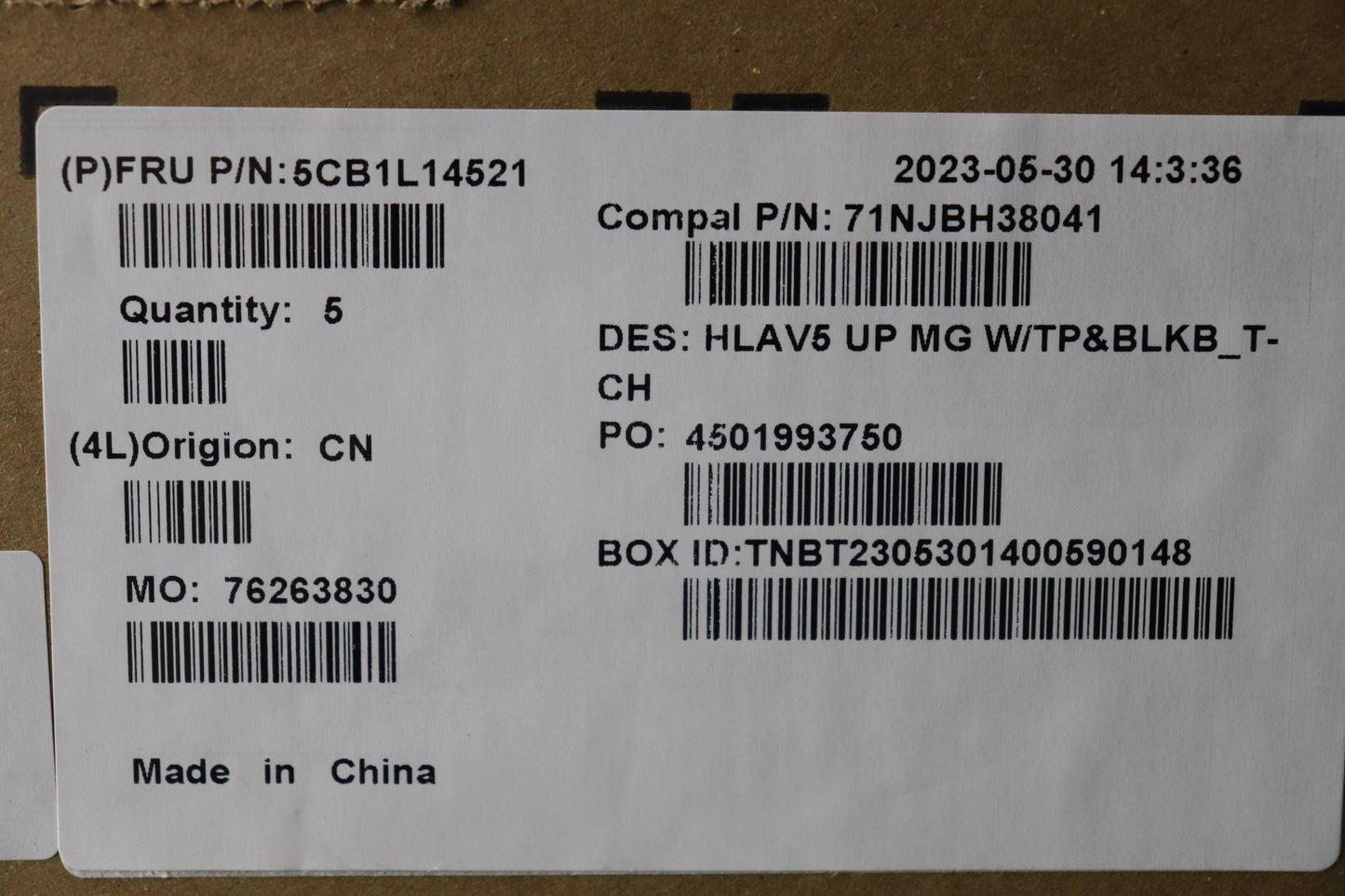 Lenovo Cover Upperassembly Tc C21Jf M - 5CB1L14521