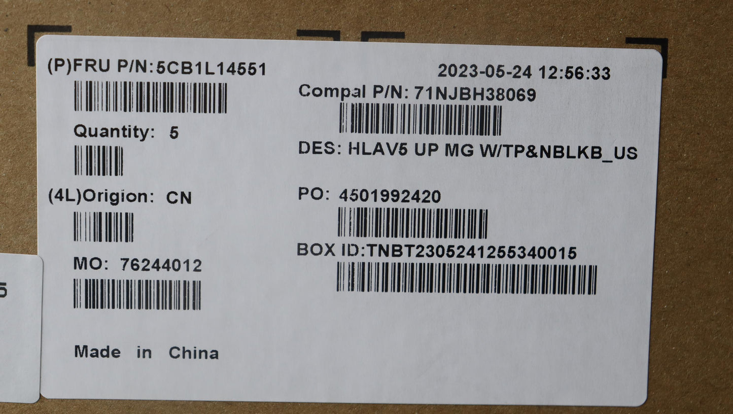 Lenovo Cover Upperassembly Eng C21Jf - 5CB1L14551