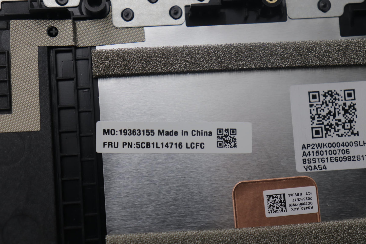 Lenovo Cover Upper Case Assembly Uke - 5CB1L14716