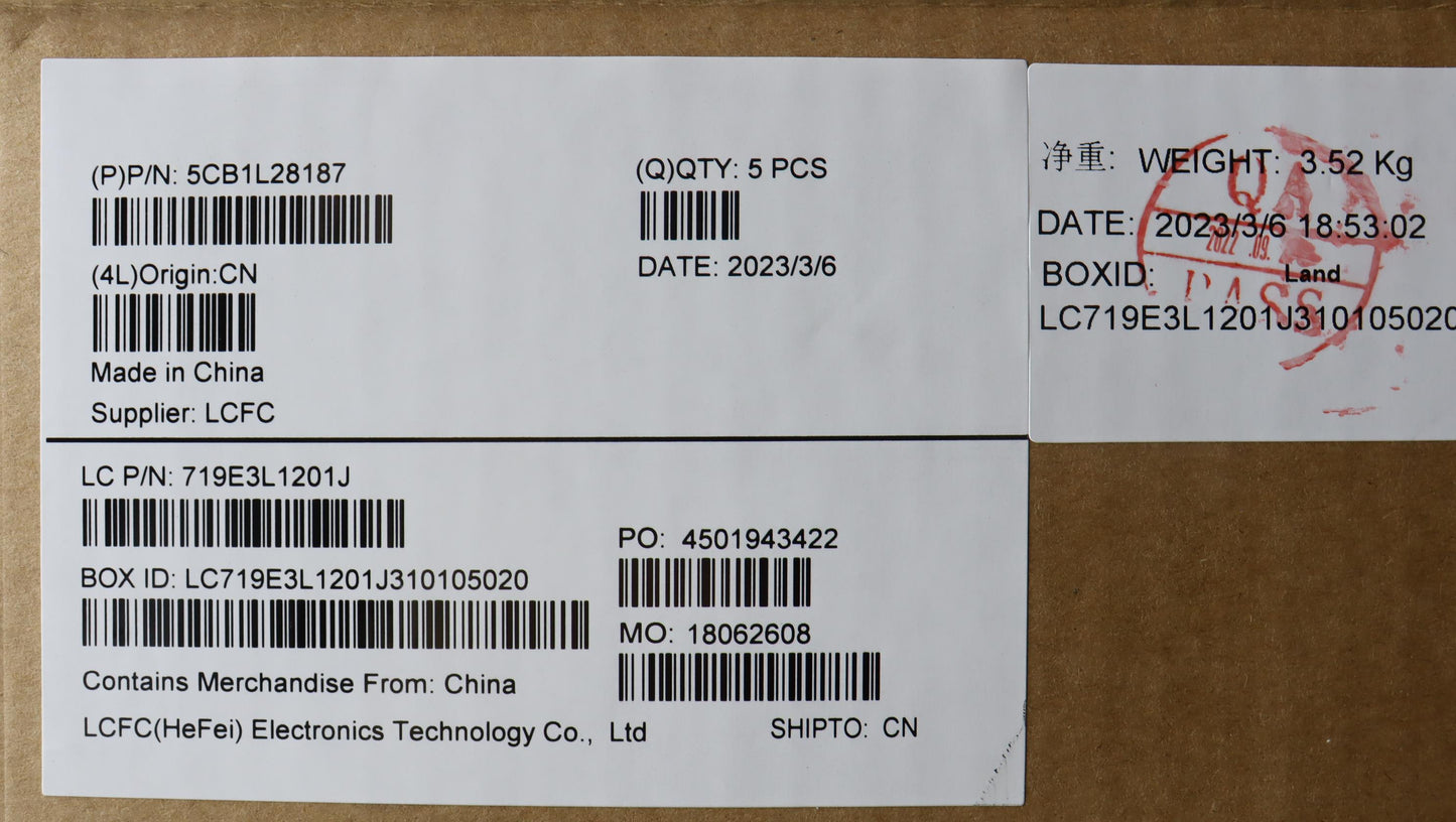 Lenovo Cover Upper Case Assembly Eng - 5CB1L28187