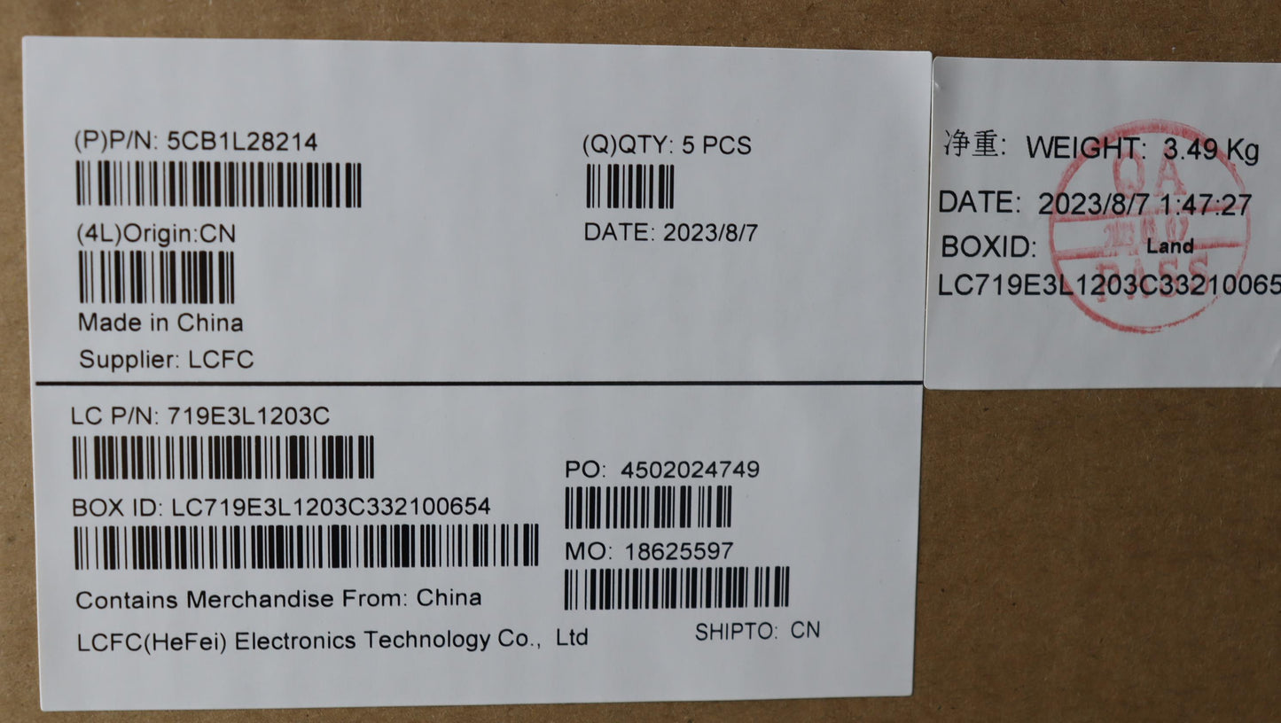 Lenovo Cover Upper Case Assembly Eng - 5CB1L28214
