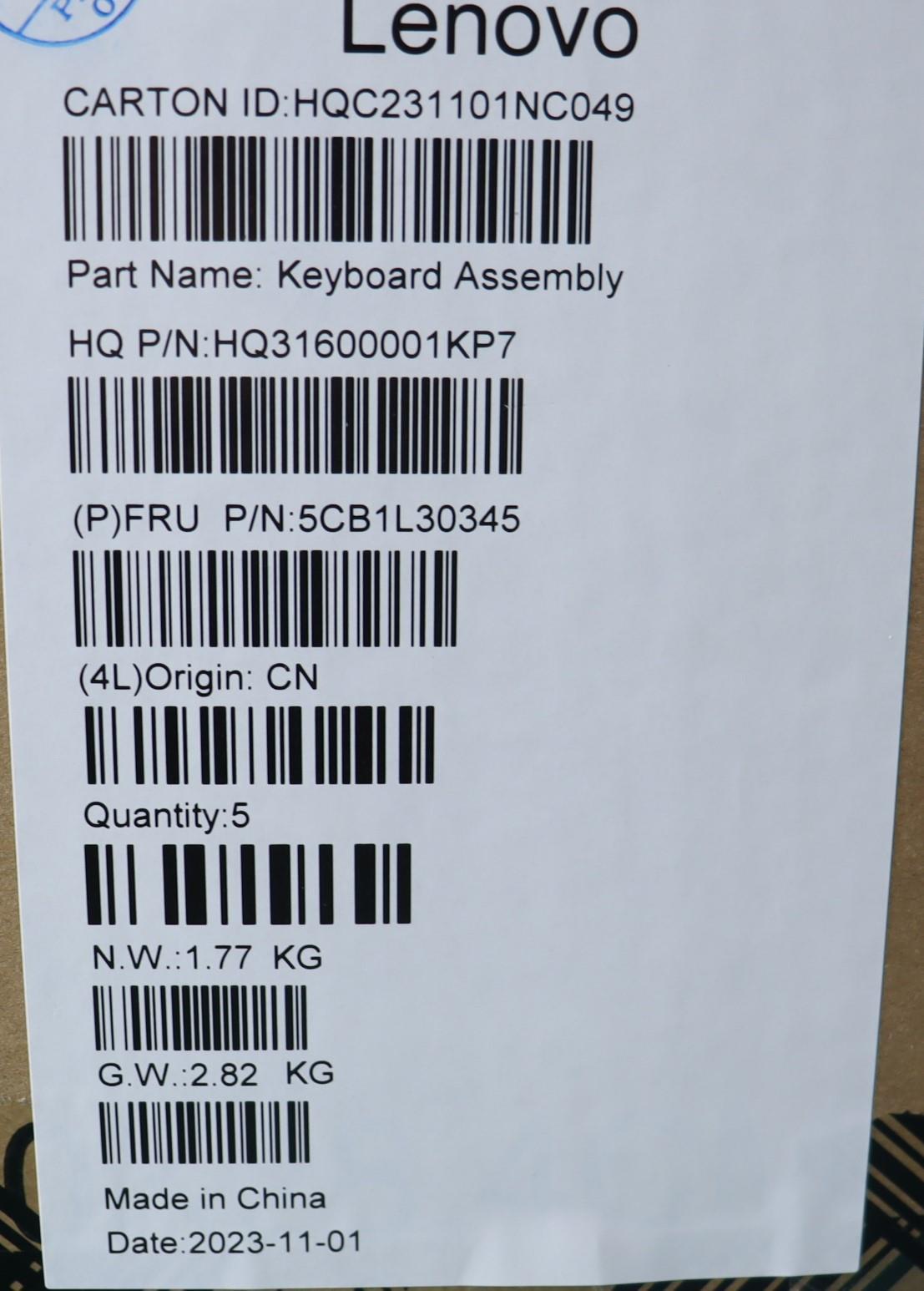 Lenovo Cover Upper Case Assembly Cze - 5CB1L30345