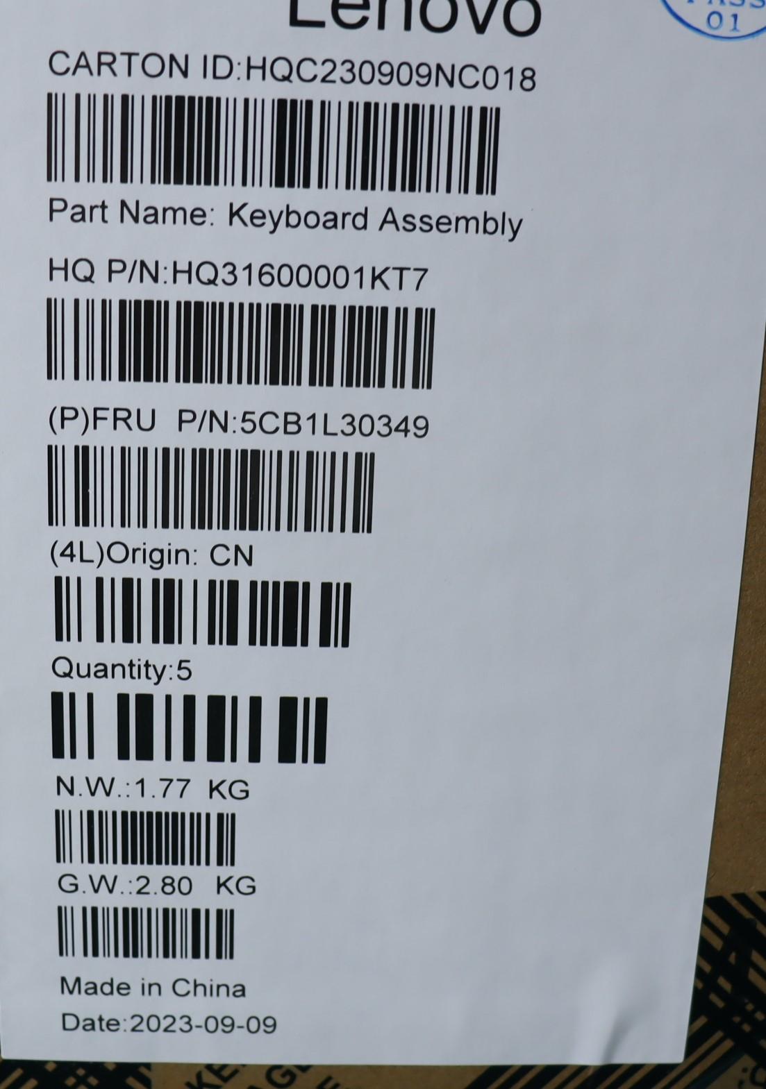 Lenovo Cover Upper Case Assembly Ger - 5CB1L30349