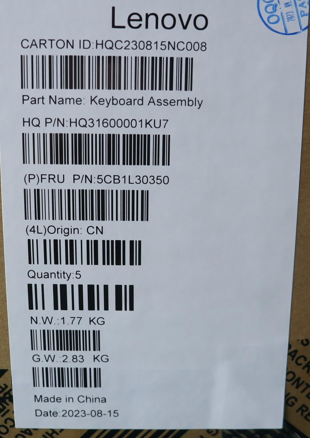 Lenovo Cover Upper Case Assembly Ita - 5CB1L30350