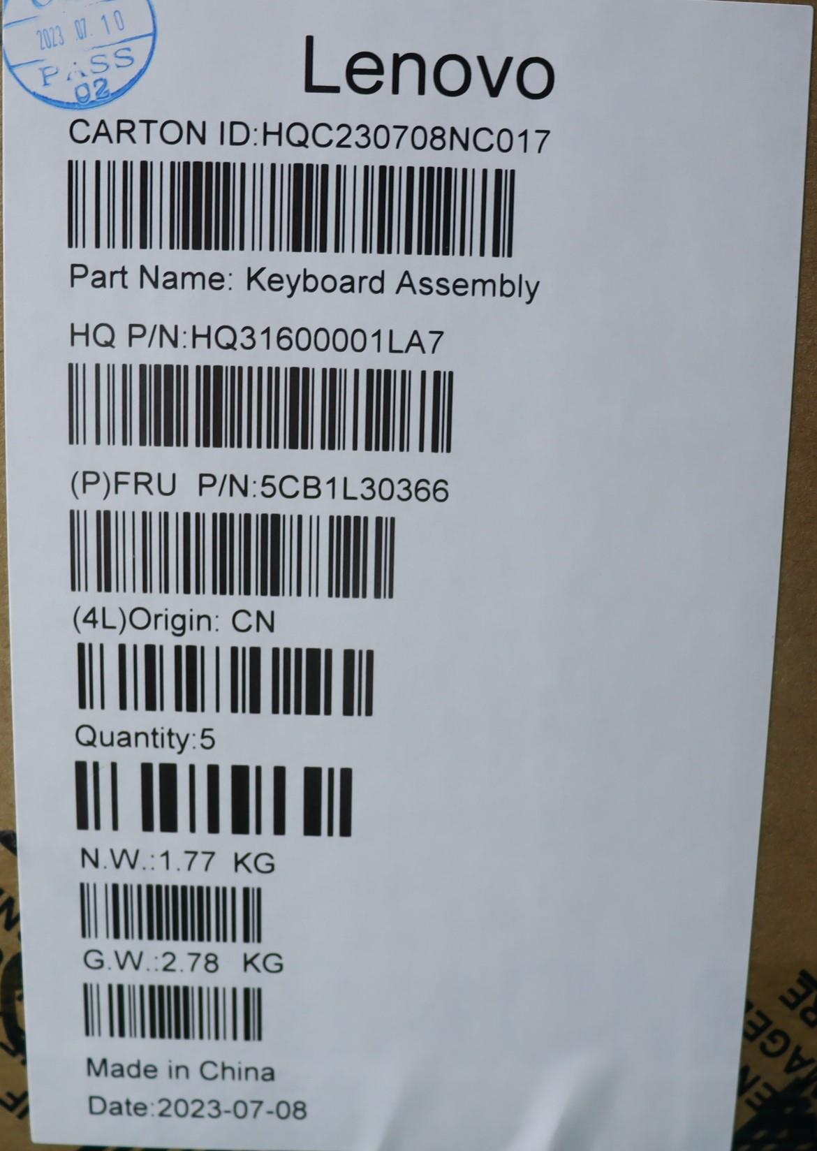 Lenovo Cover Upper Case Assembly Cze - 5CB1L30366