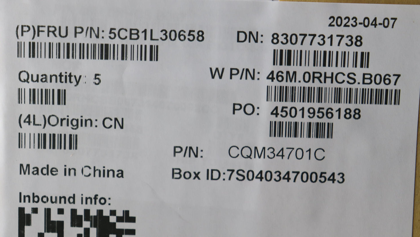 Lenovo Cover Upper Case Assembly Usa - 5CB1L30658