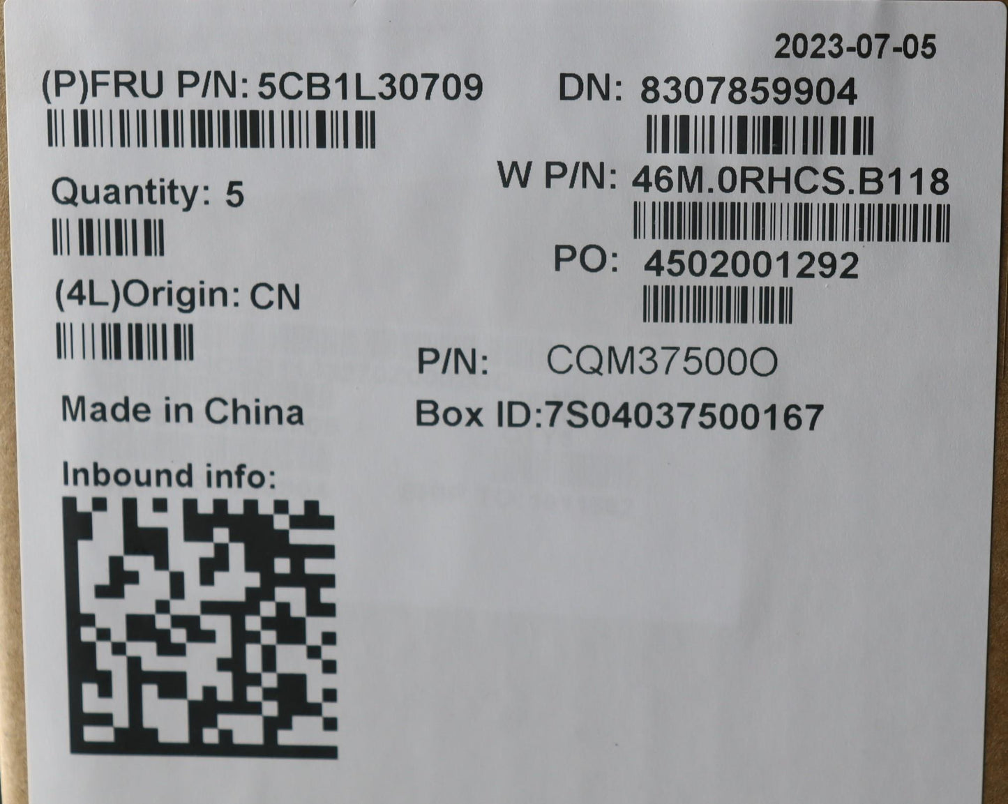 Lenovo Cover Upper Case Assembly Bel - 5CB1L30709
