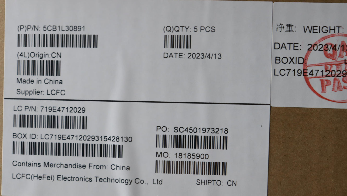 Lenovo Cover Upper Case Assembly Euro - 5CB1L30891