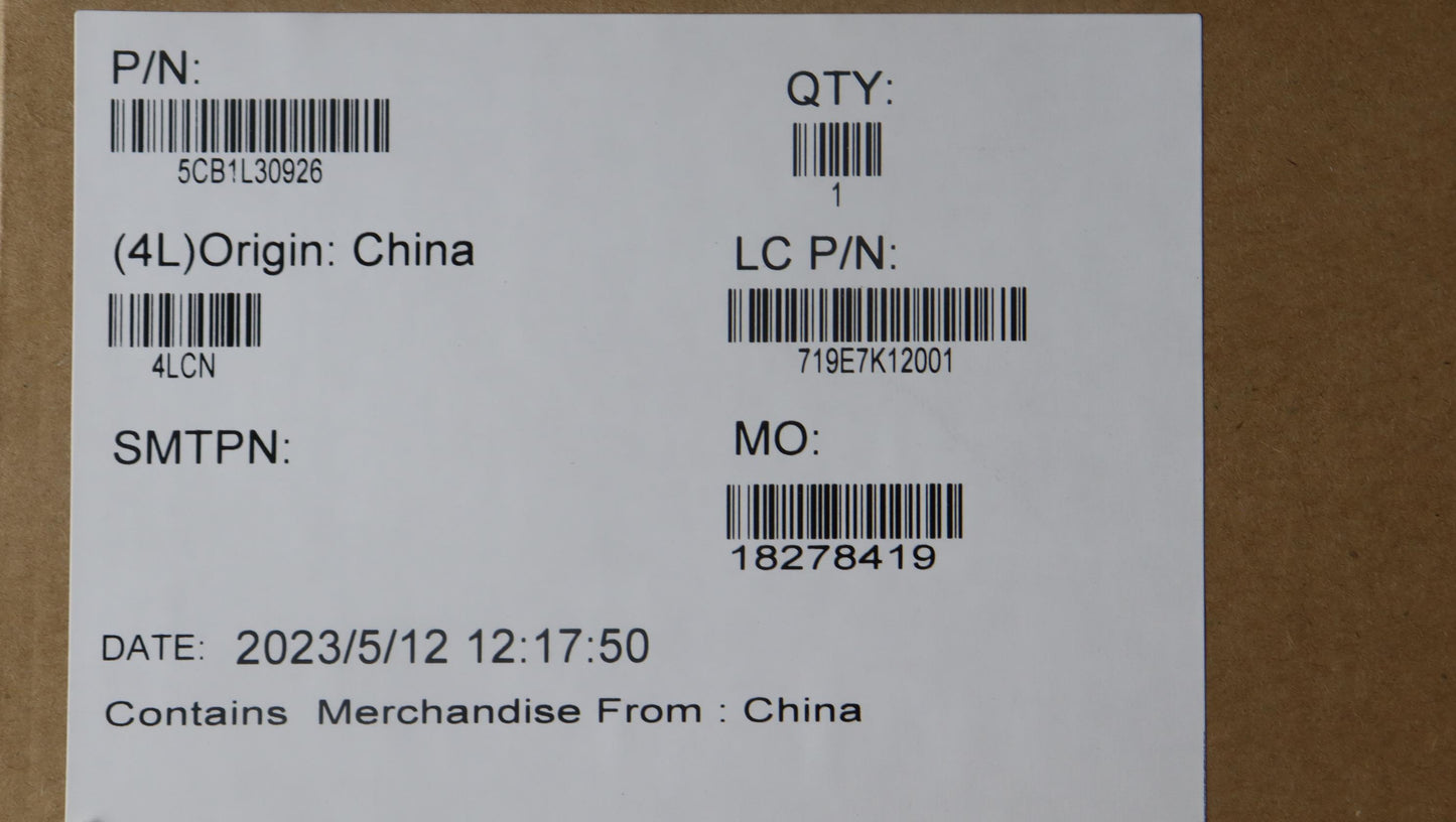 Lenovo LCD Cover L 83BV A SG MINI NA with Tape - 5CB1L30926