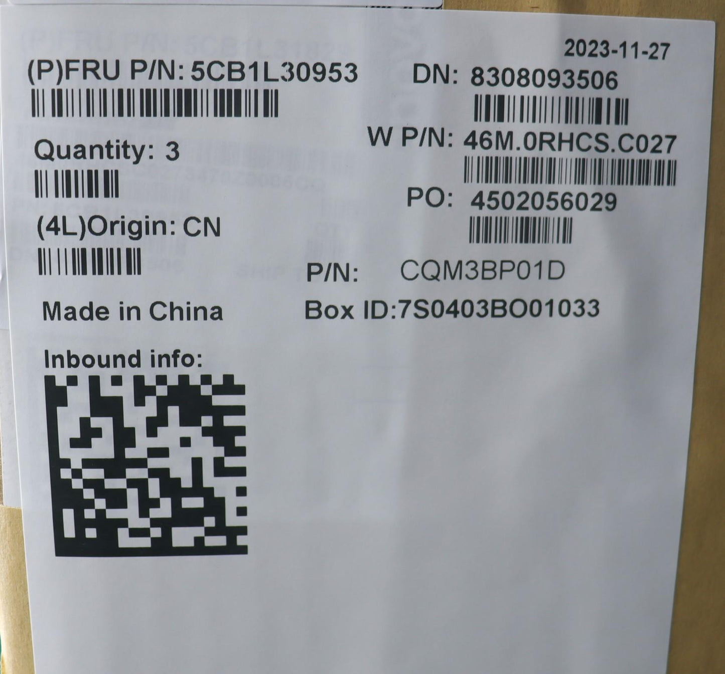 Lenovo Cover Upper Case Assembly Euro - 5CB1L30953