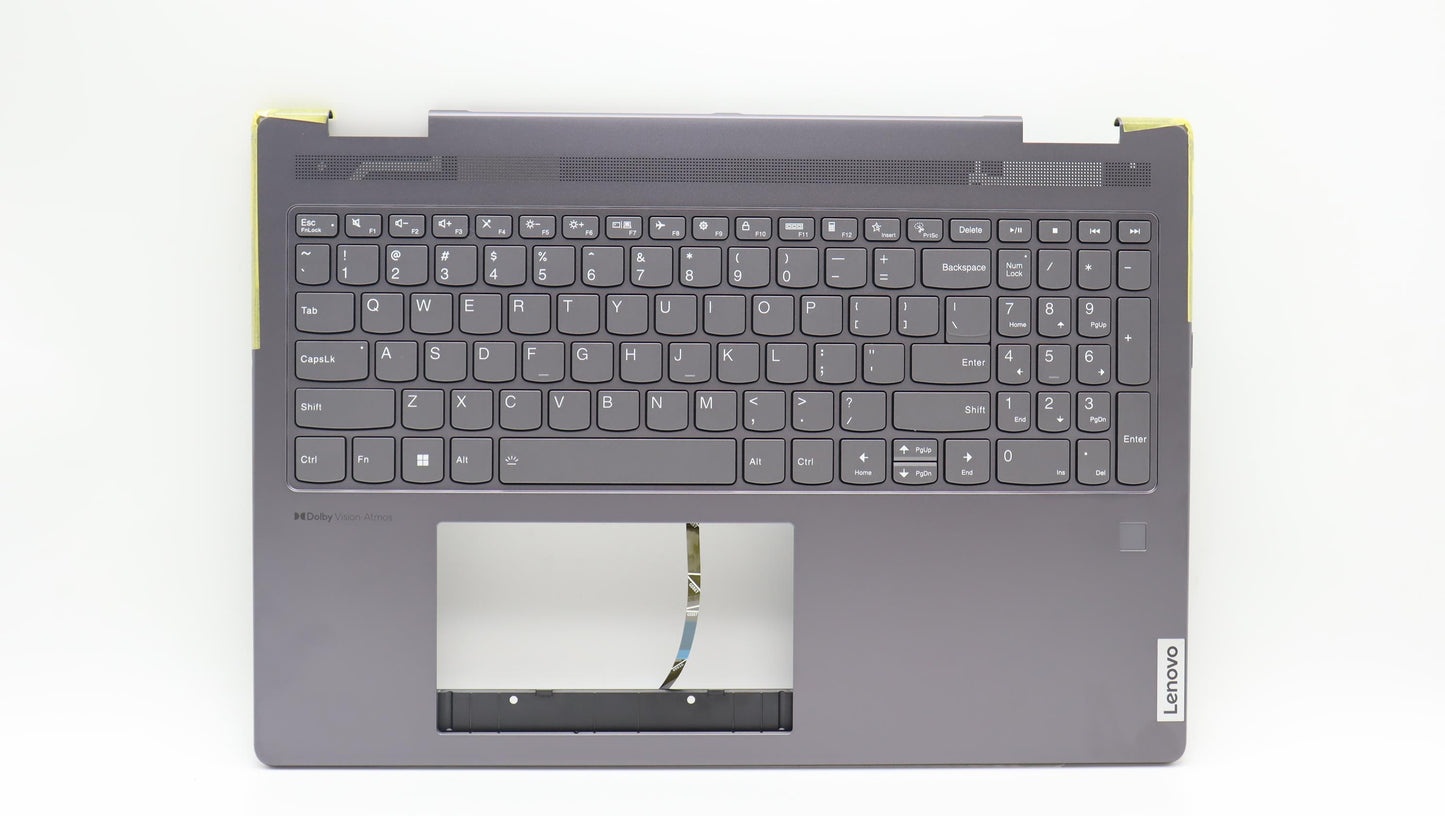 Lenovo Storm Grey C-Cover with USA English Keyboard, Non-Fingerprint - 5CB1L31865