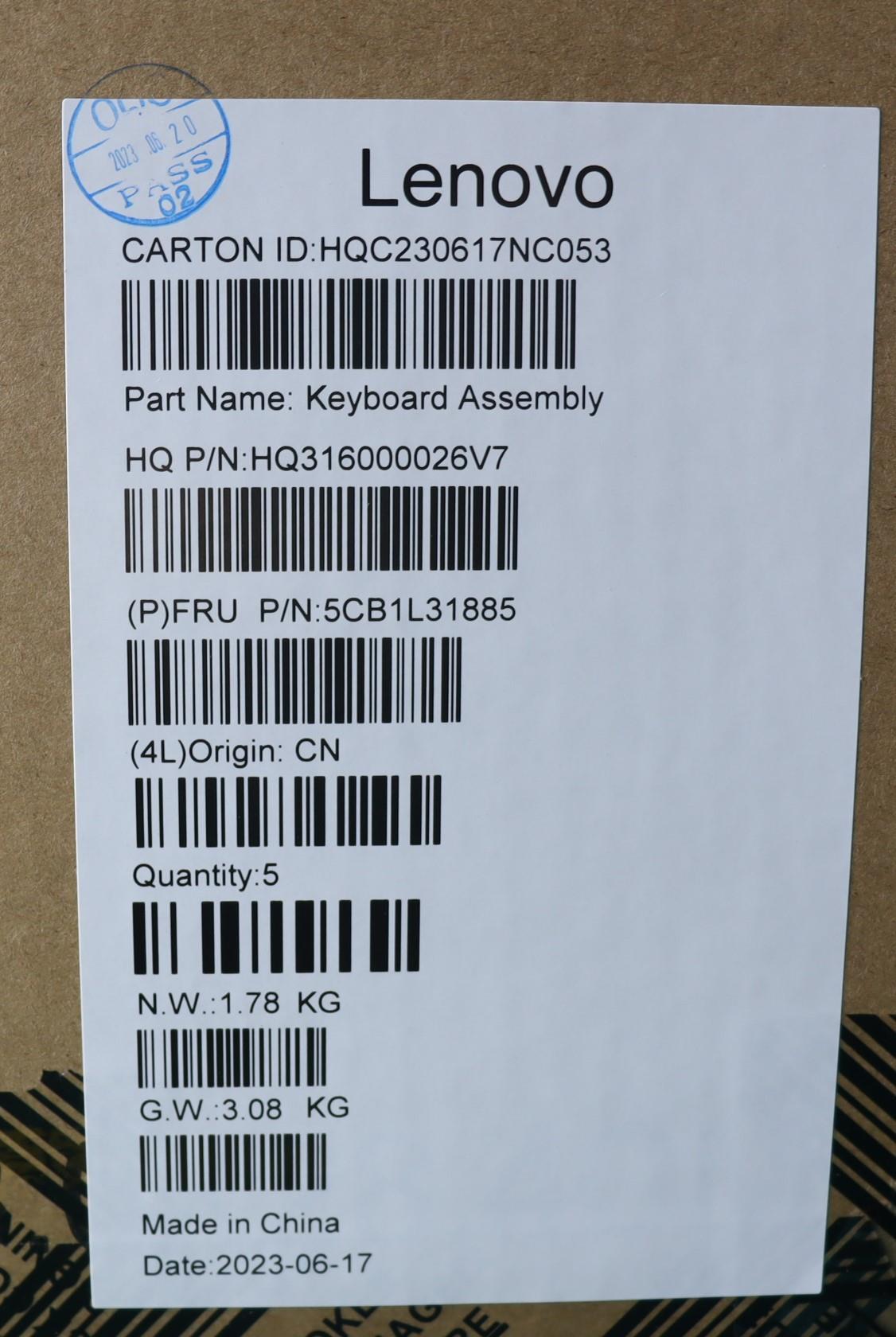 Lenovo Cover Upper Case Assembly Tc H - 5CB1L31885