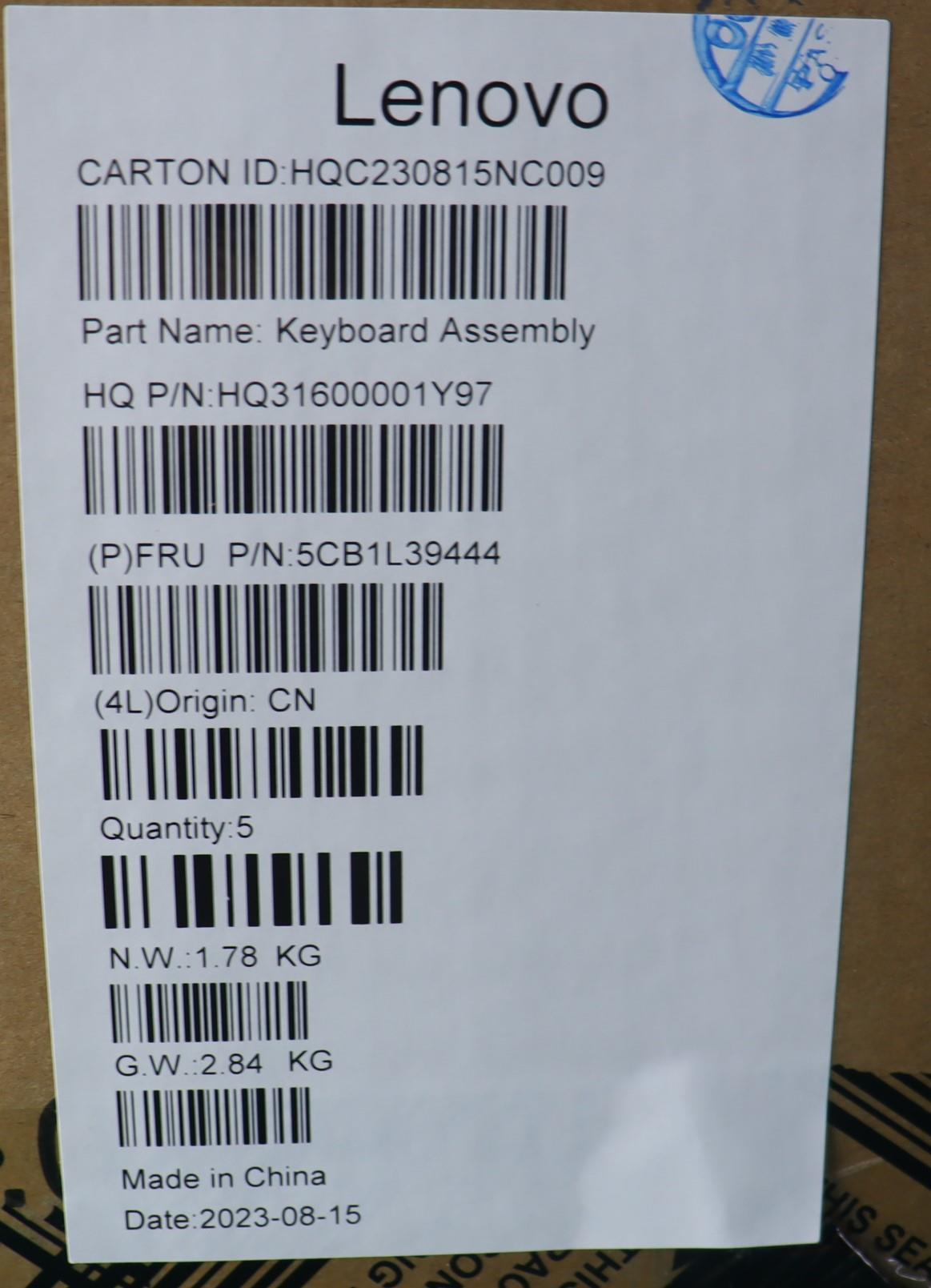 Lenovo Cover Upper Case Assembly La S - 5CB1L39444