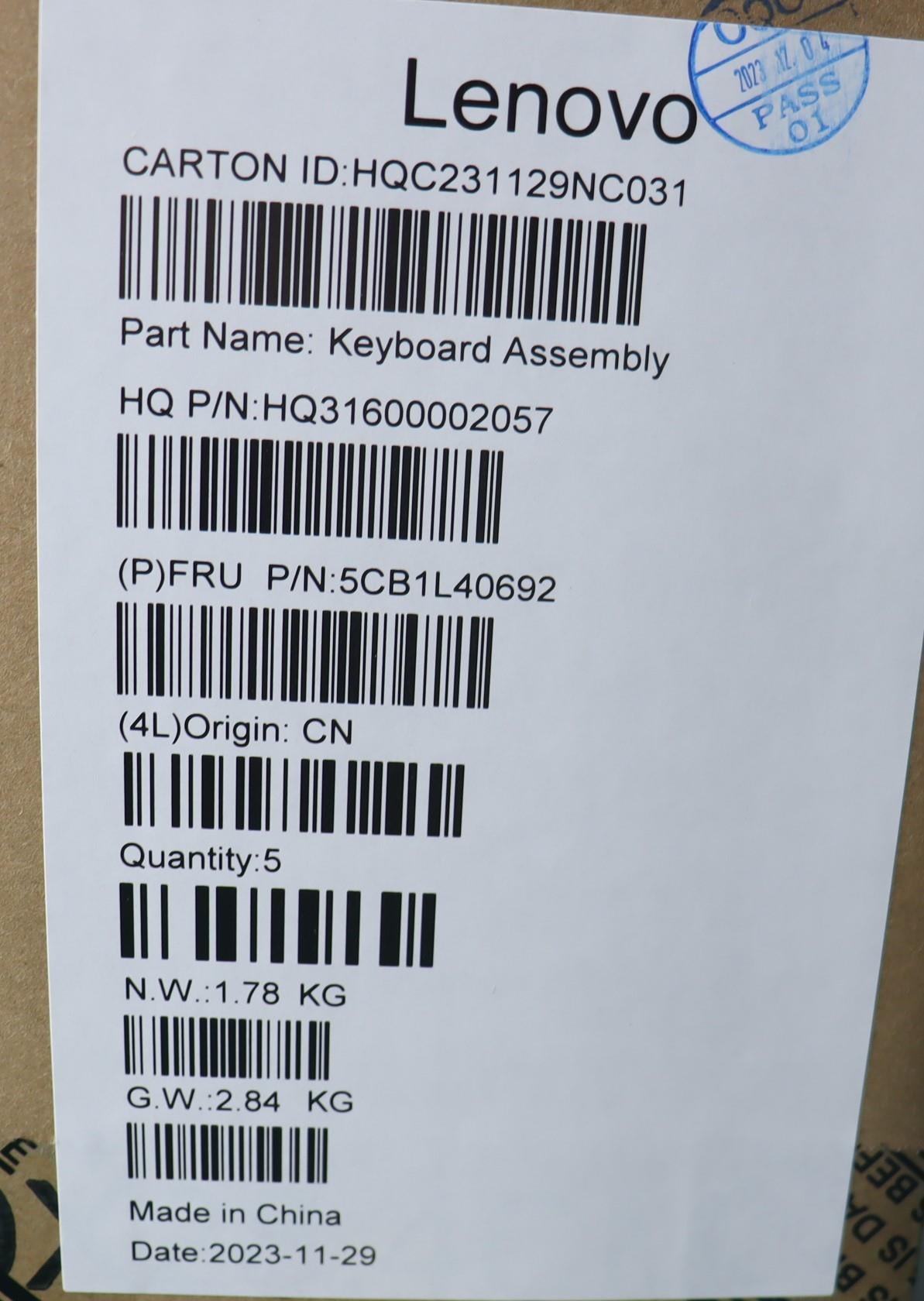 Lenovo Cover Upper Case Assembly La S - 5CB1L40692