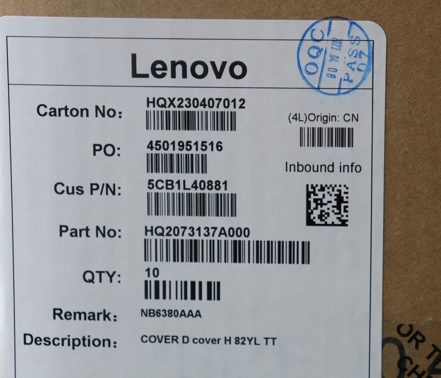 Lenovo Cover D Cover H 82Yl Tt - 5CB1L40881