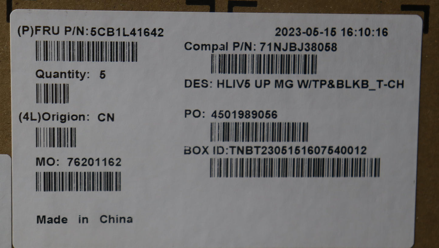 Lenovo Cover Upper Case Assembly Tc C - 5CB1L41642