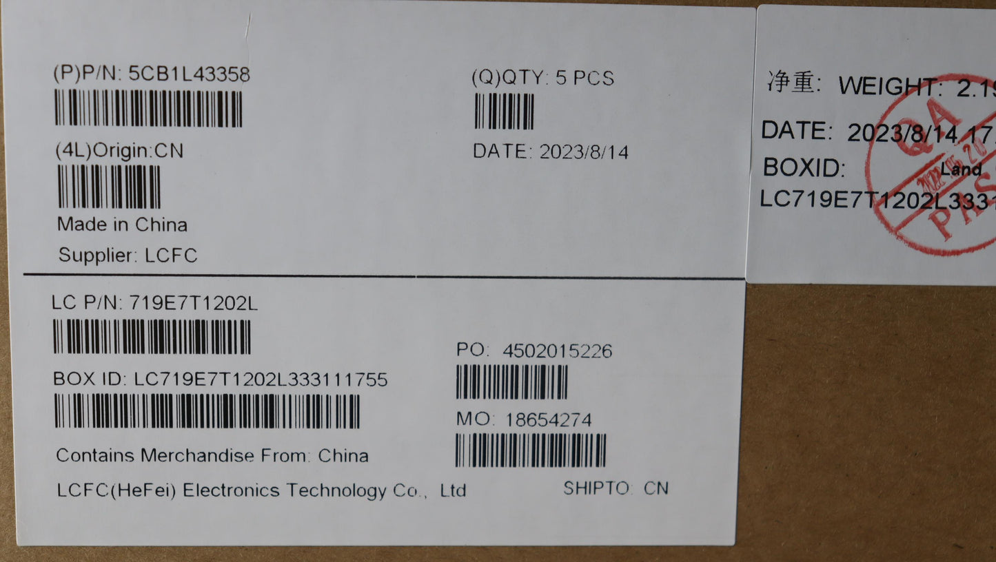 Lenovo Cover Upper Case Assembly Eng - 5CB1L43358