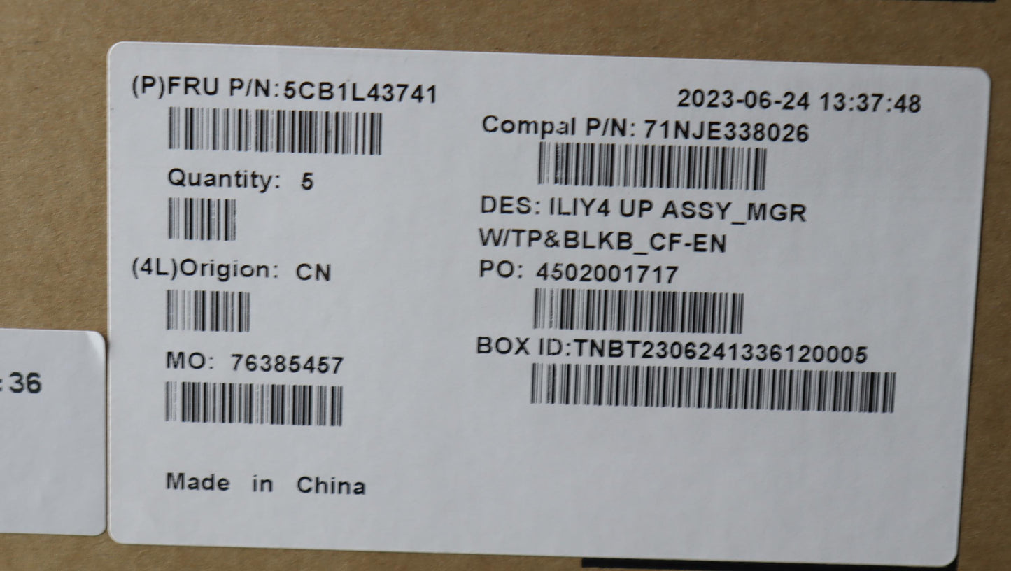 Lenovo Cover Uppercaseassembly Fra/En - 5CB1L43741