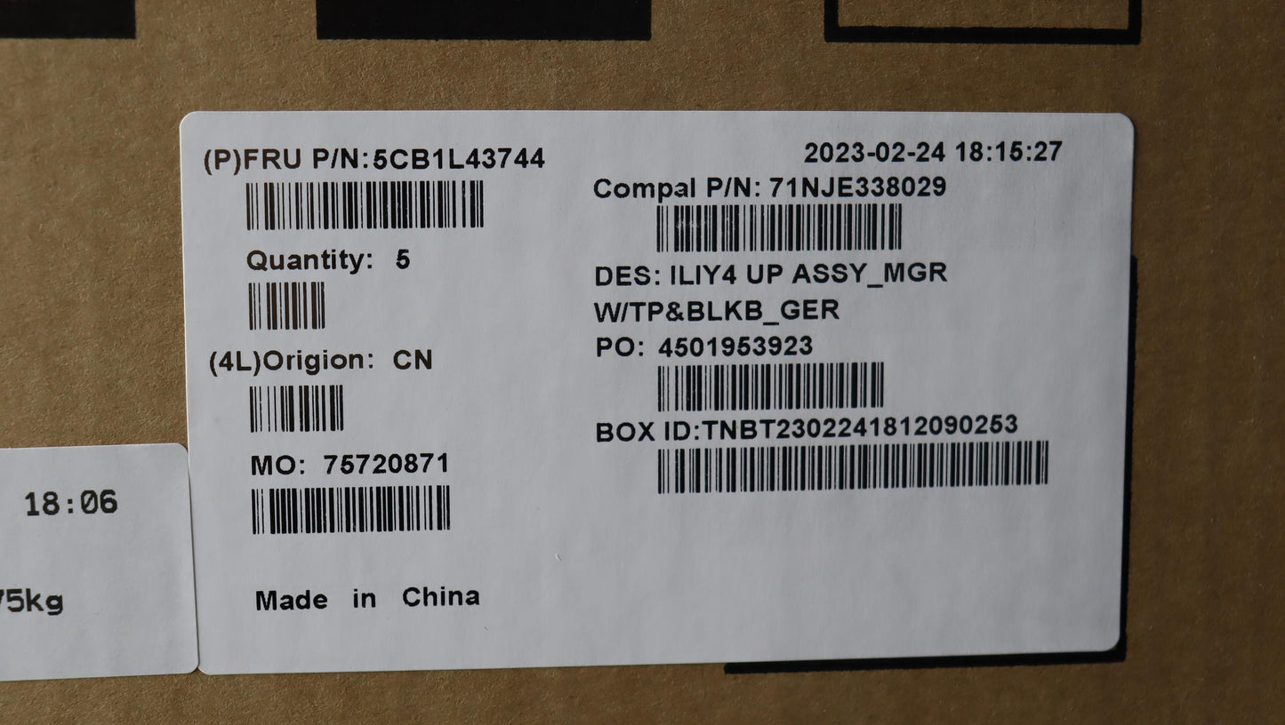 Lenovo Cover Uppercaseassembly Ger C2 - 5CB1L43744