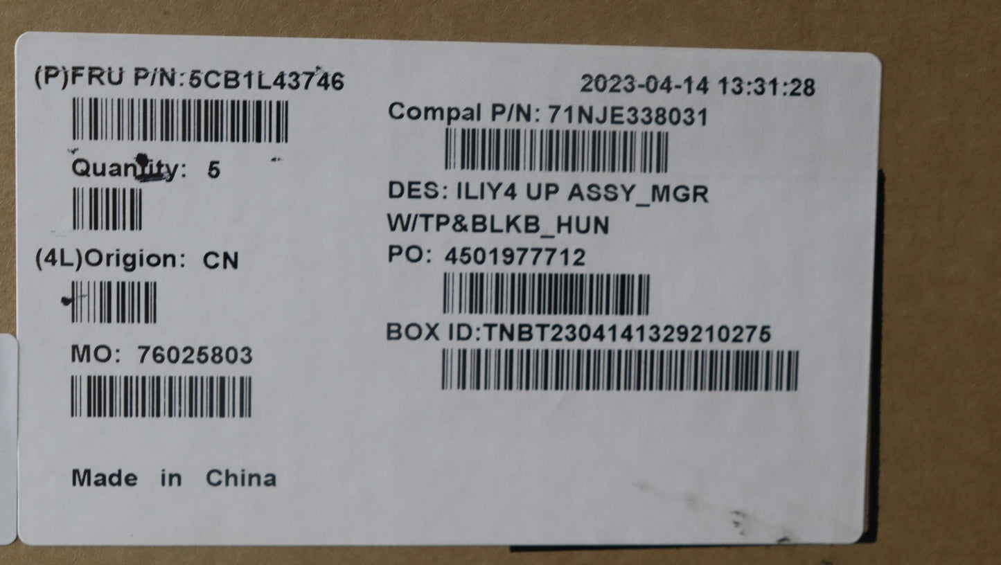 Lenovo Cover Uppercaseassembly Hun C2 - 5CB1L43746