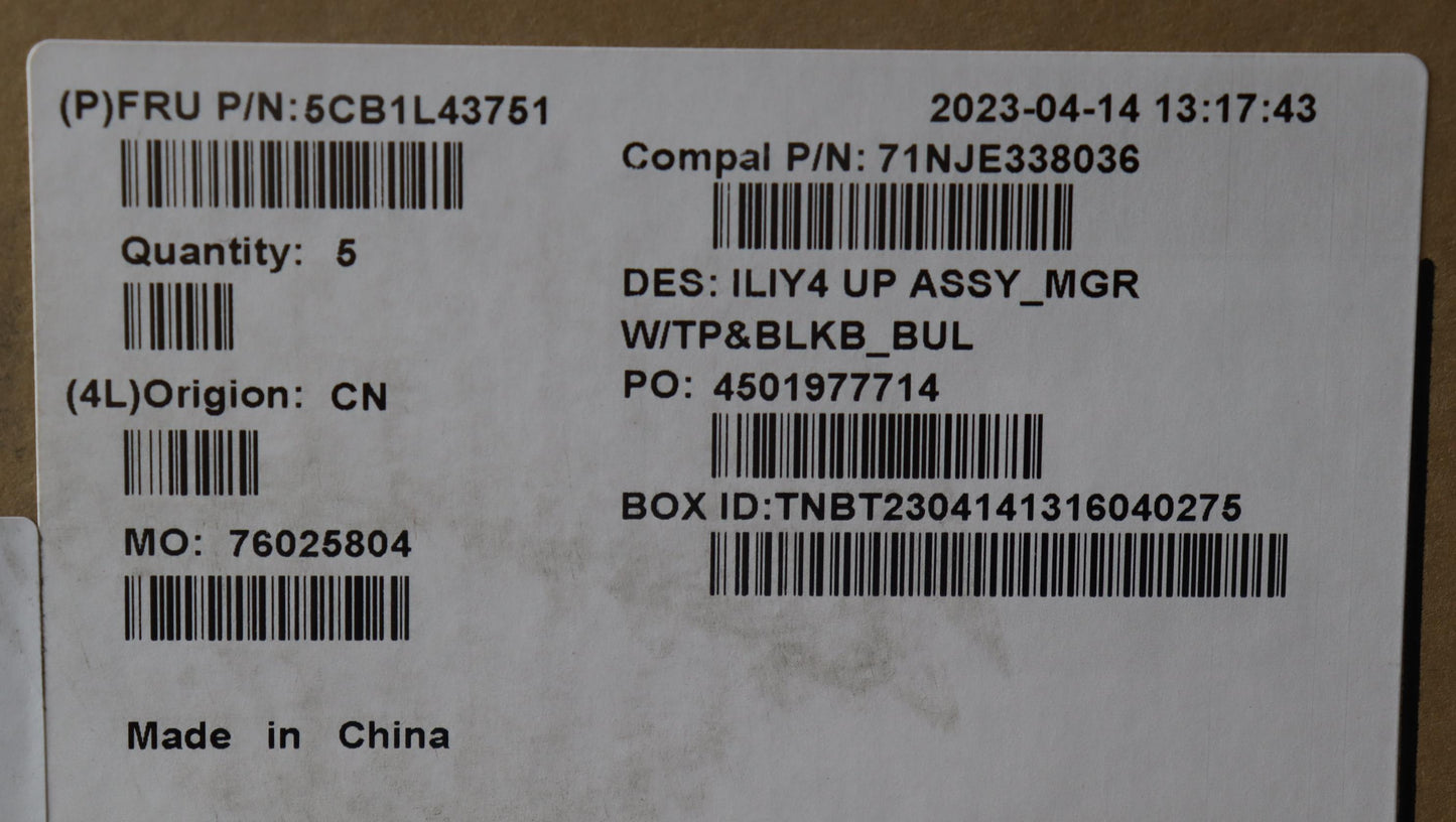 Lenovo Cover Uppercaseassembly Bul C2 - 5CB1L43751