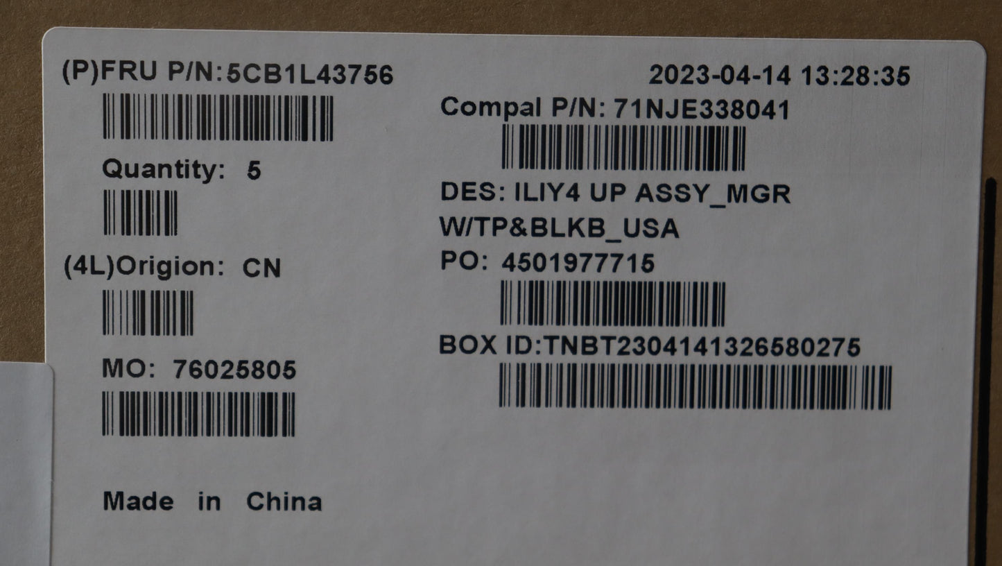 Lenovo Cover Uppercaseassembly Usa En - 5CB1L43756