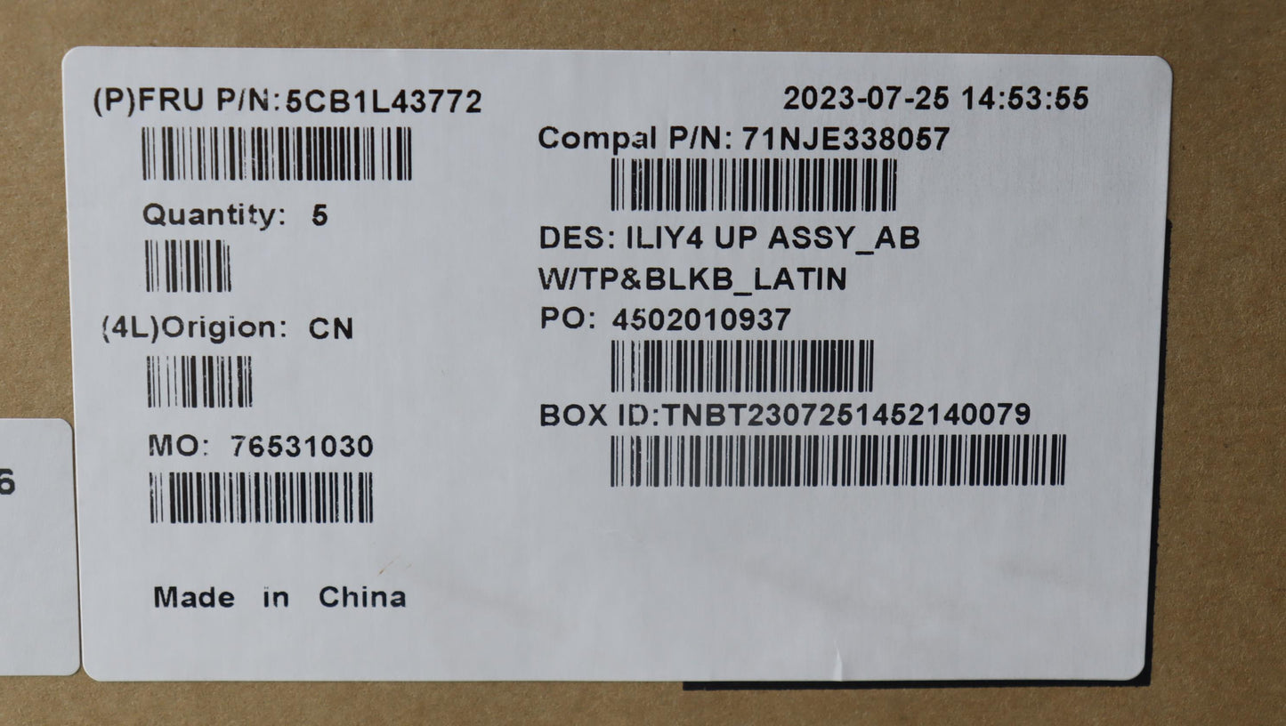 Lenovo Cover Uppercaseassembly La Spa - 5CB1L43772