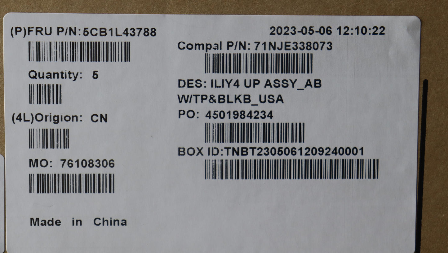 Lenovo Cover Uppercaseassembly Usa En - 5CB1L43788
