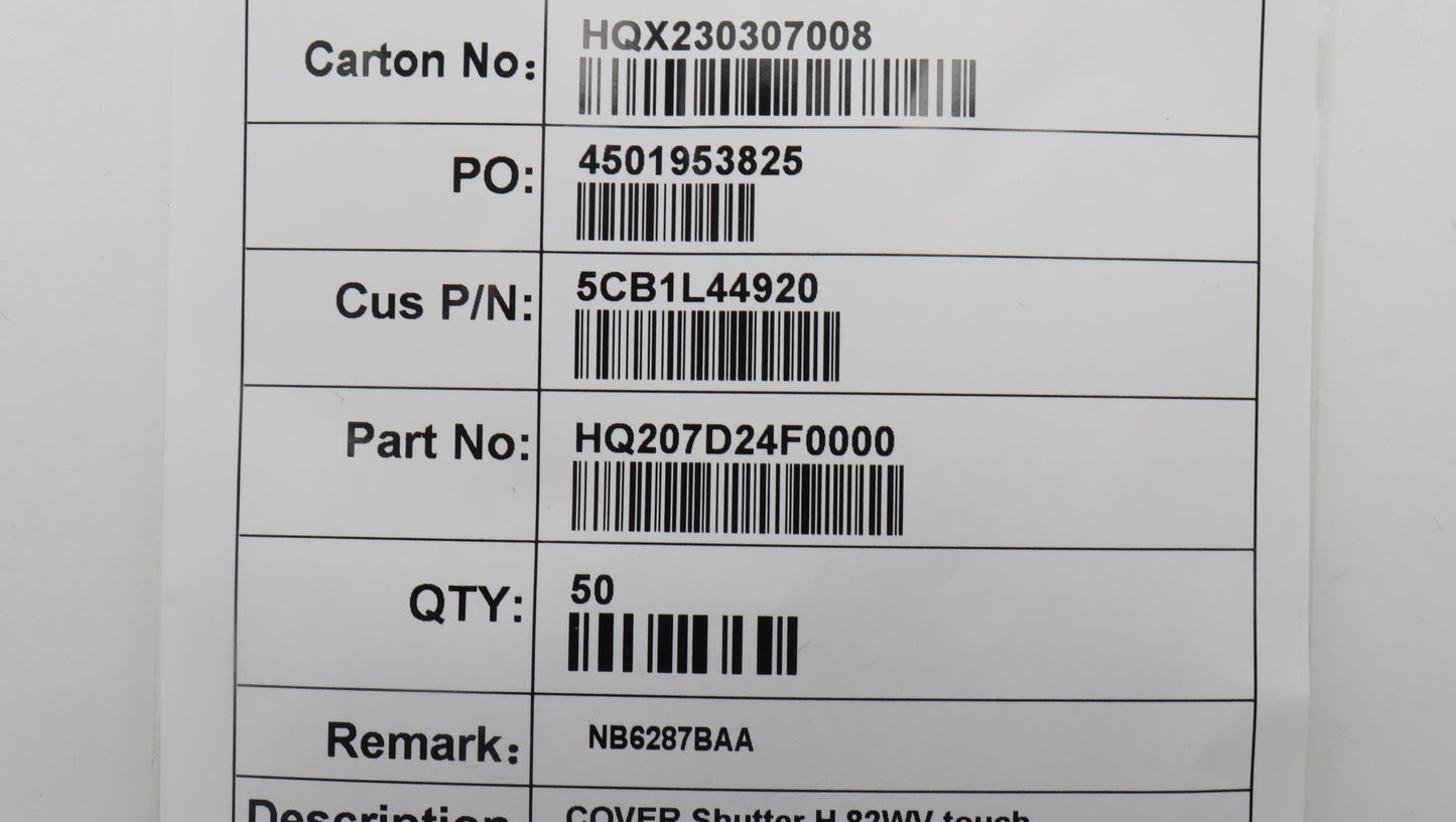 Lenovo Cover Shutter H 82Wv Touch - 5CB1L44920