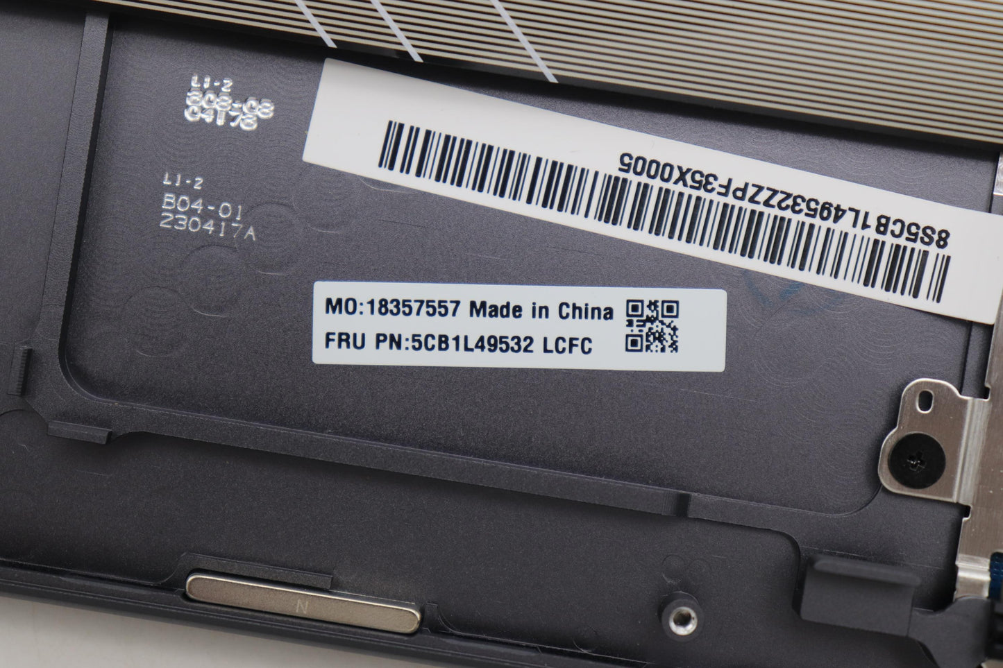 Lenovo Cover Upper Case Assembly Fra - 5CB1L49532