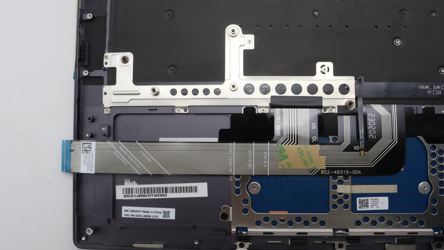 Lenovo C-Cover with Keyboard, USA English, Storm Grey - 5CB1L49556