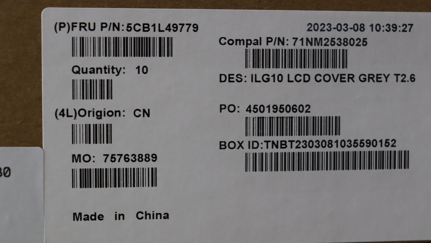 Lenovo Cover Lcd Cover C 82Xv T2.6 - 5CB1L49779
