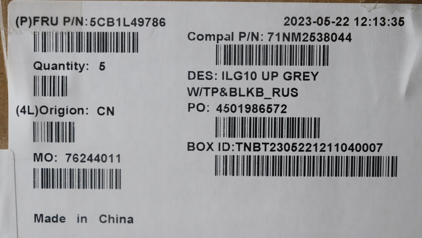 Lenovo Cover Upper Case Assembly Rus - 5CB1L49786