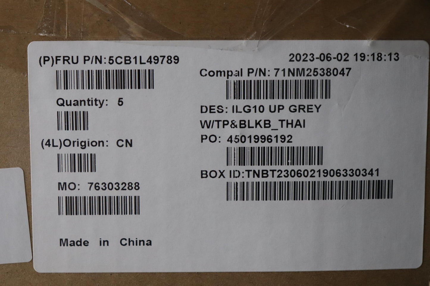 Lenovo Cover Upper Case Assembly Thai - 5CB1L49789