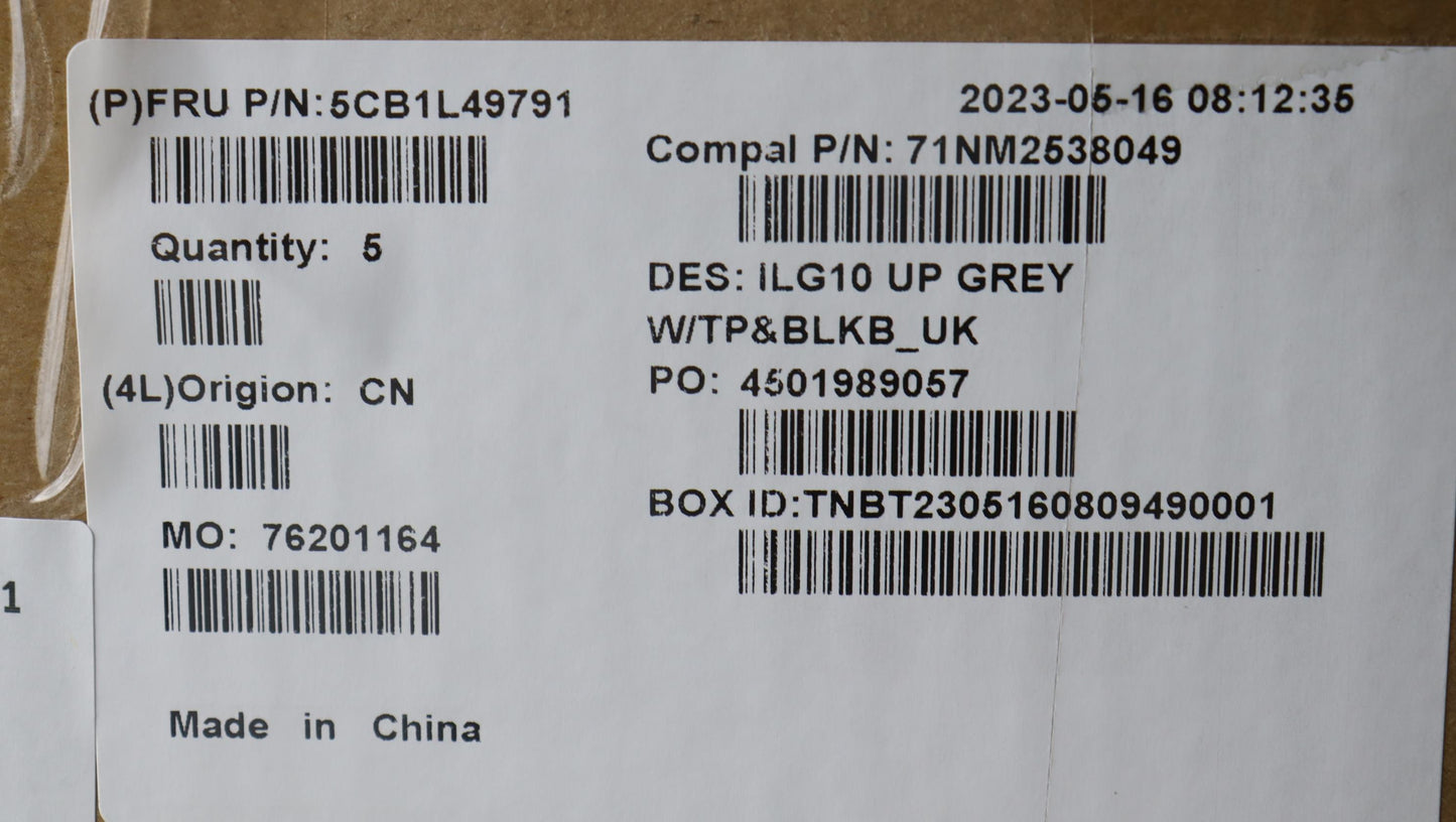 Lenovo Cover Upper Case Assembly Uke - 5CB1L49791