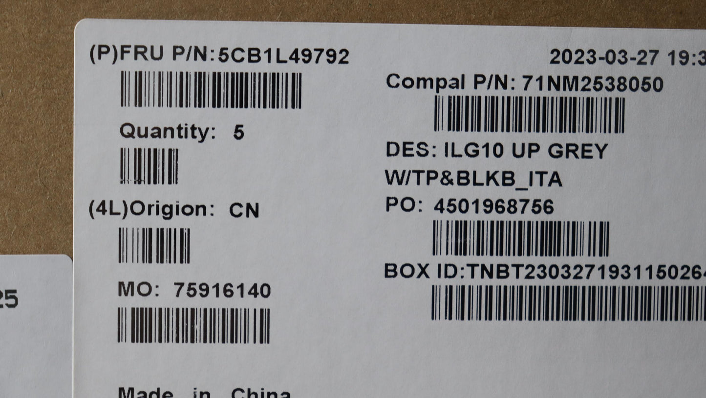 Lenovo Cover Upper Case Assembly Ita - 5CB1L49792