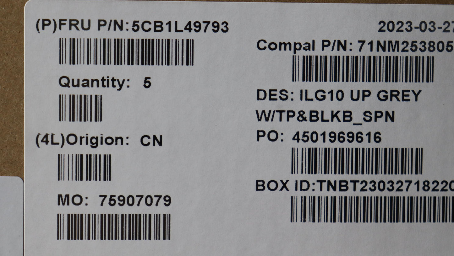 Lenovo Cover Upper Case Assembly Spa - 5CB1L49793