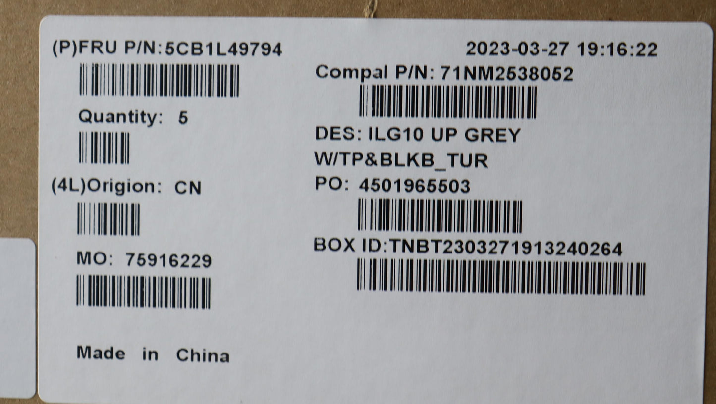 Lenovo Cover Upper Case Assembly Tur - 5CB1L49794