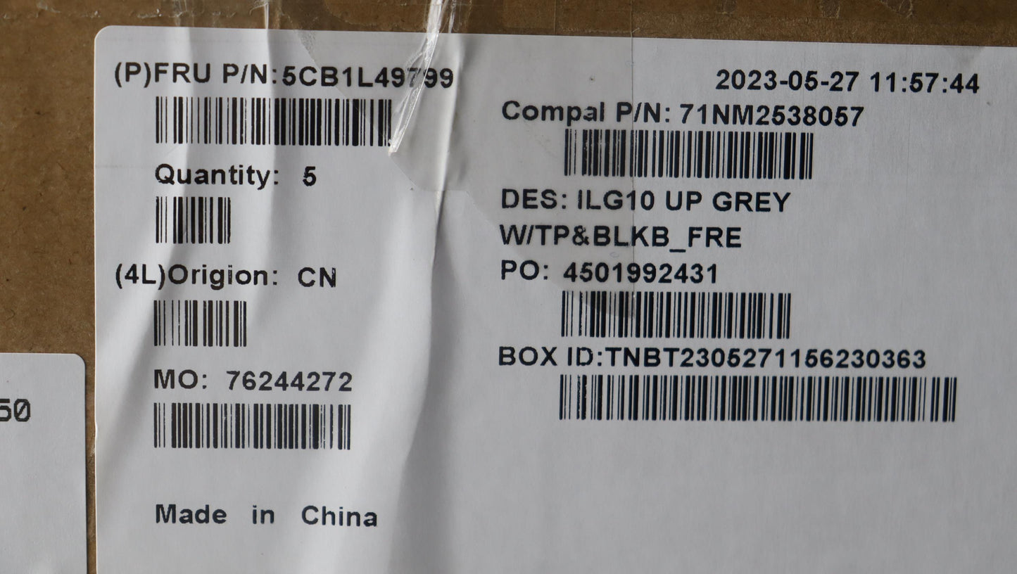 Lenovo Cover Upper Case Assembly Fra - 5CB1L49799