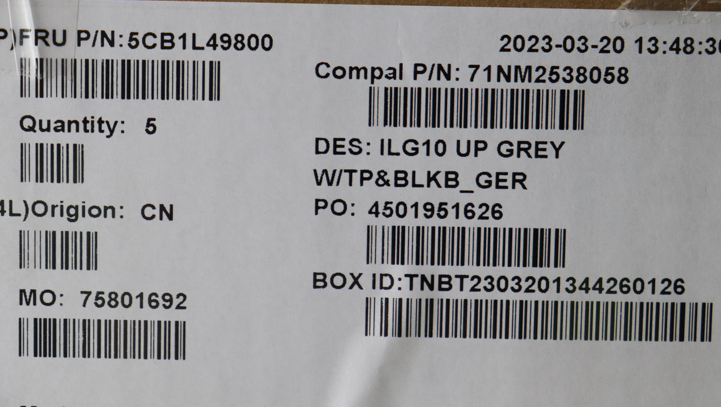 Lenovo Cover Upper Case Assembly Ger - 5CB1L49800