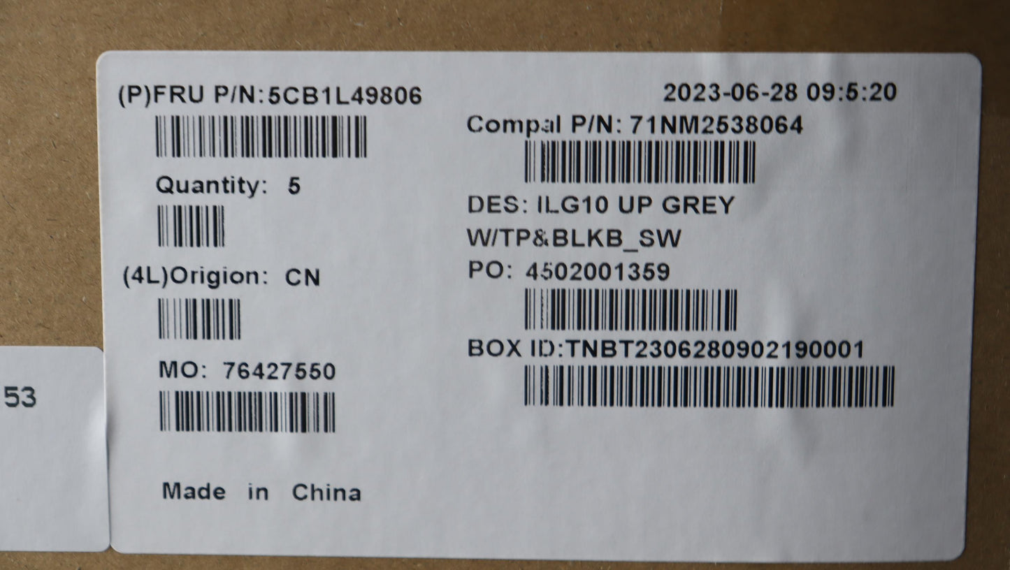 Lenovo Cover Upper Case Assembly Sws - 5CB1L49806