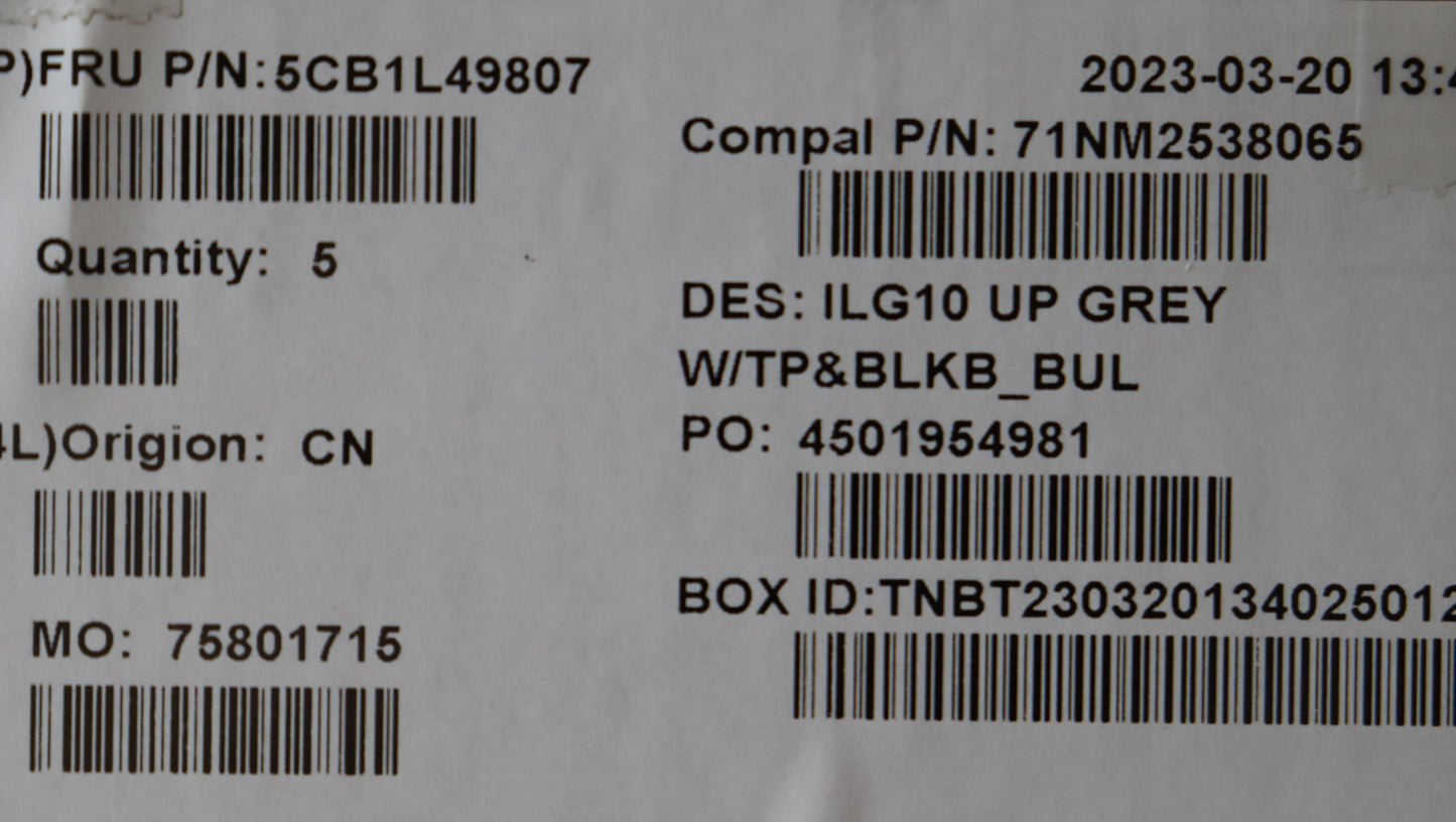 Lenovo Cover Upper Case Assembly Bul - 5CB1L49807