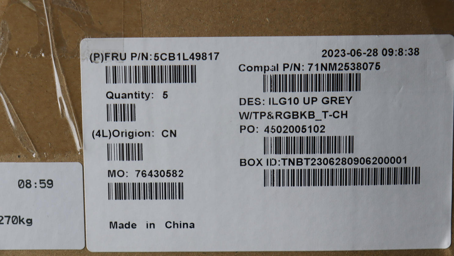 Lenovo Cover Upper Case Assembly Tc C - 5CB1L49817