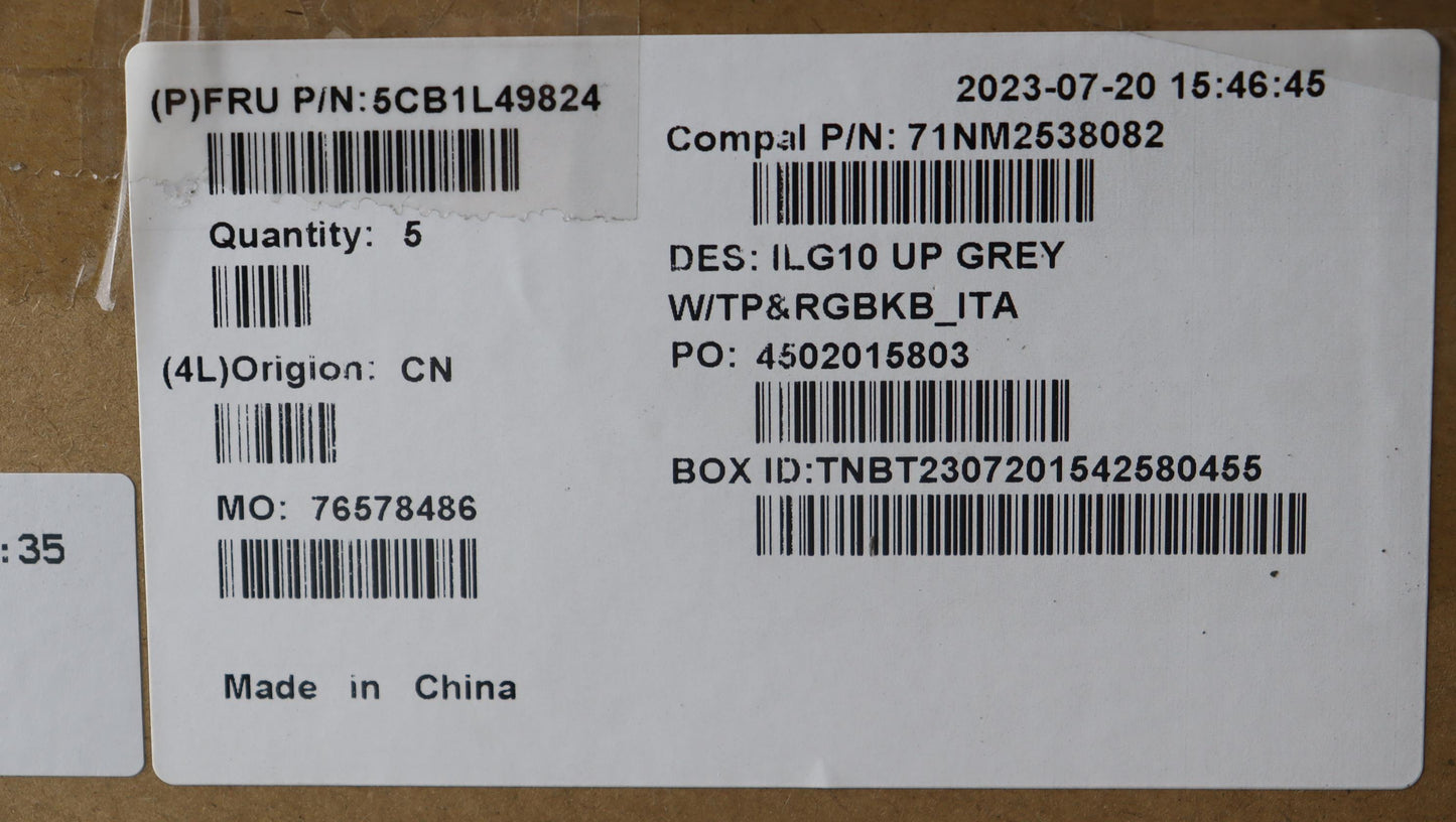 Lenovo Cover Upper Case Assembly Ita - 5CB1L49824