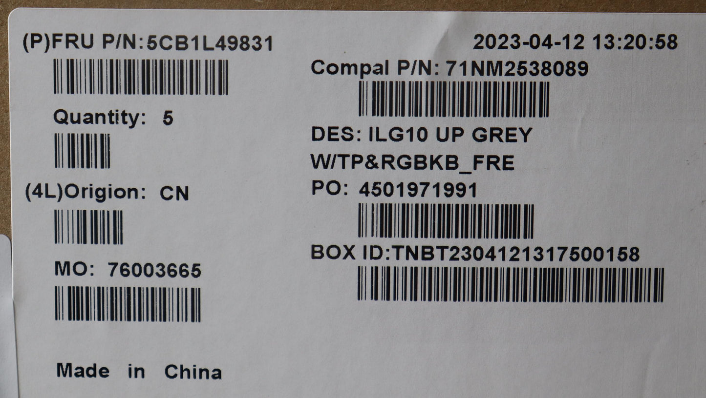 Lenovo Cover Upper Case Assembly Fra - 5CB1L49831