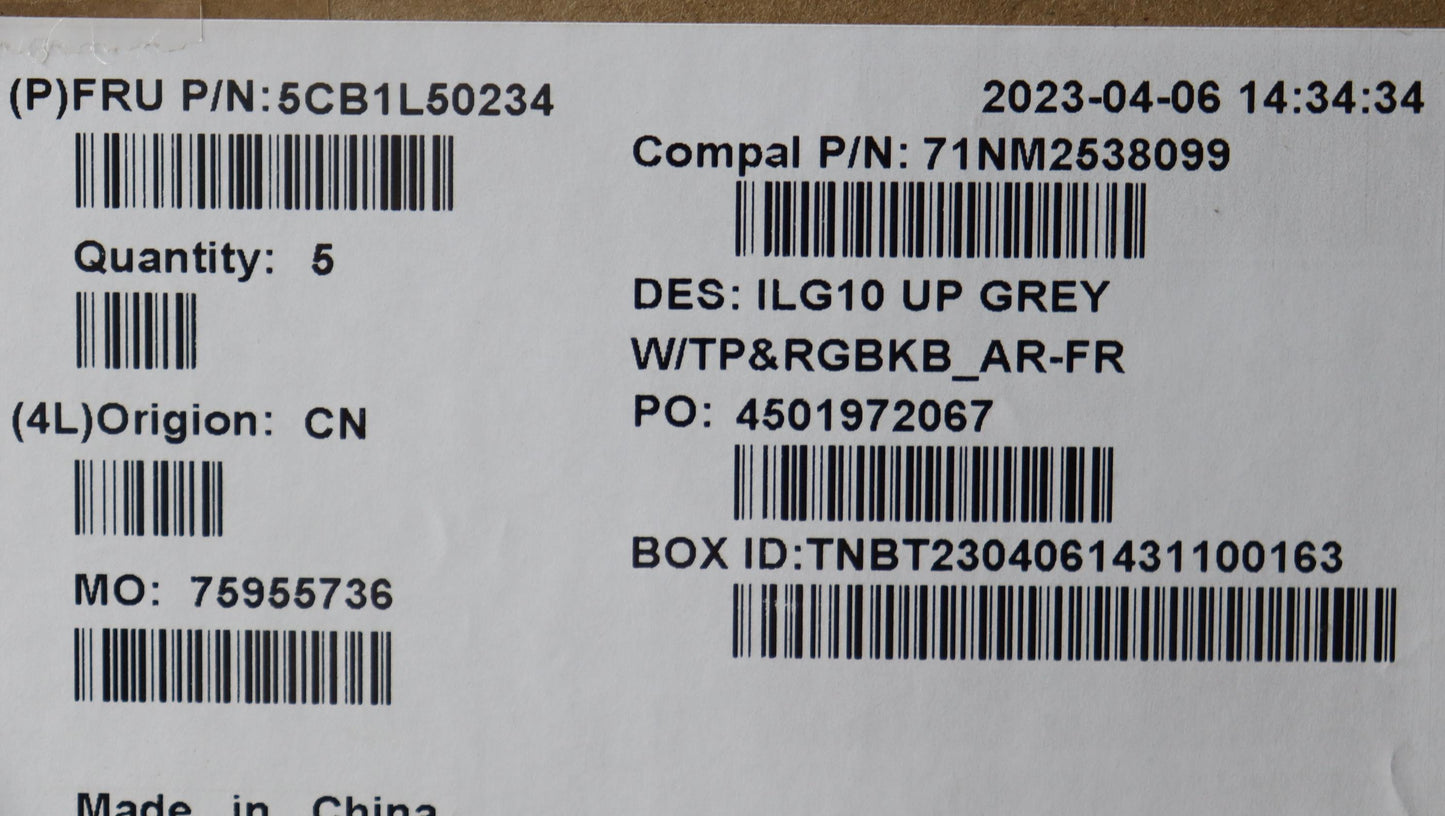 Lenovo Cover Upper Case Assembly Fra/ - 5CB1L50234